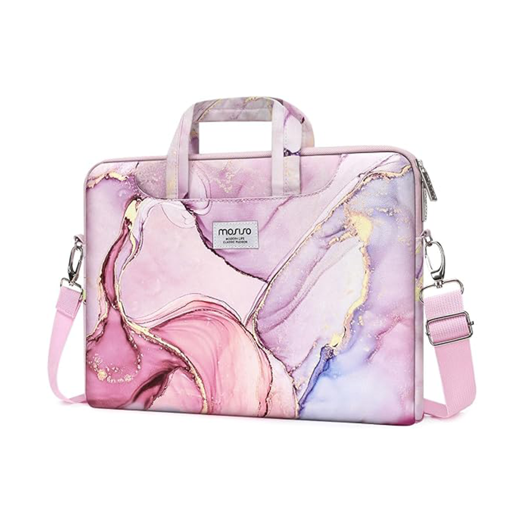 MOSISO Laptop Shoulder Bag - Marble Design Briefcase Sleeve for 15-16" MacBook & Notebooks