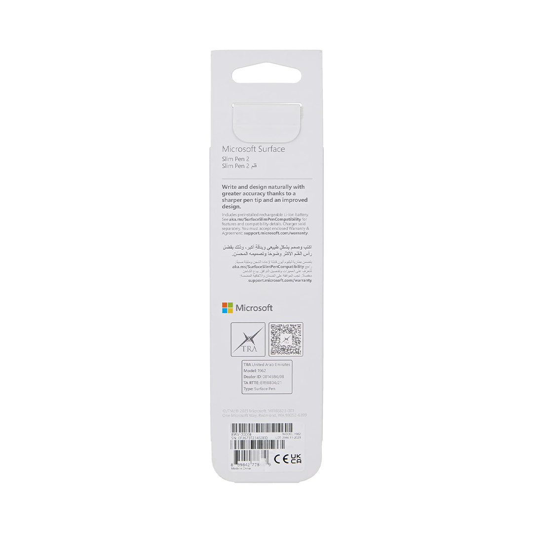 Microsoft Surface Slim Pen 2 Black 8WV 00008 Rechargeable Stylus for Surface Devices