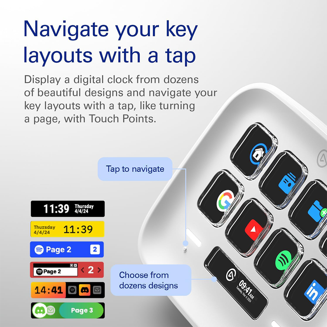 Elgato Stream Deck Neo 8 مفاتيح قابلة للتخصيص، نقطتا لمس، للتحكم بسير العمل لأجهزة Mac والكمبيوتر الشخصي