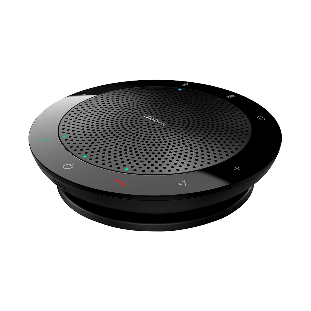Jabra Speak 410 Speakerphone Unified Communications Optimized Portable Conference Speaker with USB Plug-and-Play Connectivity for Computers, Black (Retail Pack)