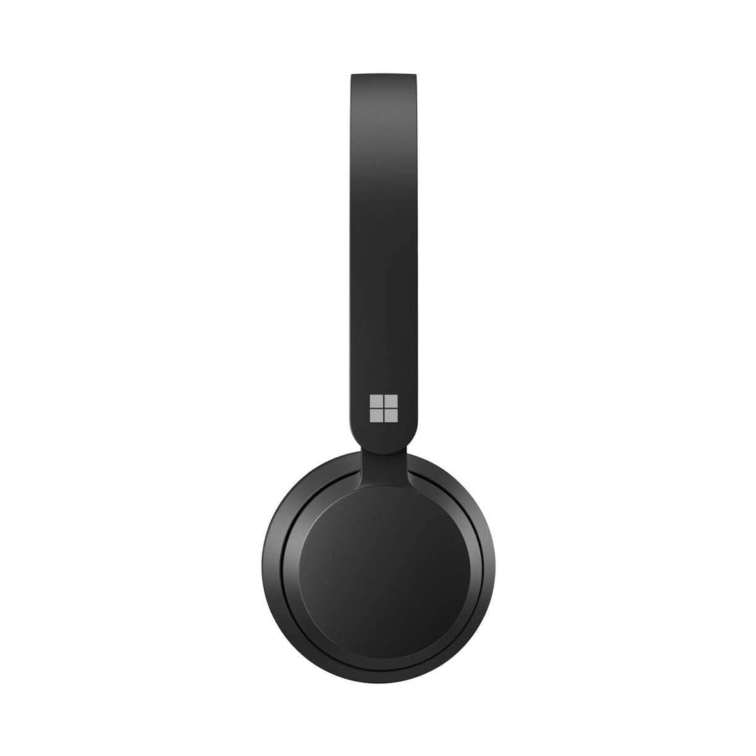 سماعة رأس Microsoft Modern USB-C سلكية ستريو توضع على الأذن مع ميكروفون بخاصية إلغاء الضوضاء، وتوصيل USB-C، وأدوات تحكم مدمجة، متوافقة مع أجهزة الكمبيوتر/ماك/اللابتوب، ومعتمدة لبرنامج Microsoft Teams، لون أسود