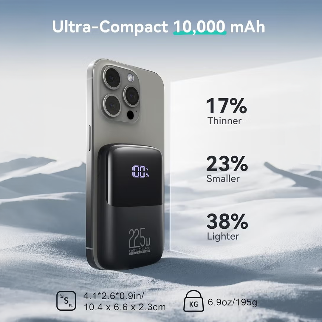 شاحن محمول INIU بسعة 10000 مللي أمبير وشحن سريع 22.5 واط، باور بانك بمنفذ USB-C