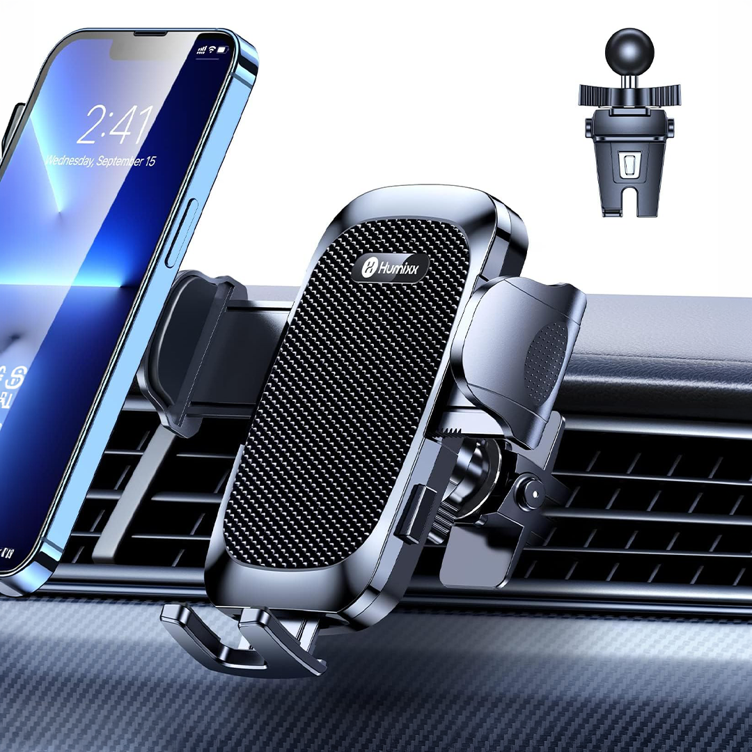 Humixx Universal Car Phone Mount for Air Vent, Military-Grade Stability, Anti-Drop Hands-Free Phone Holder