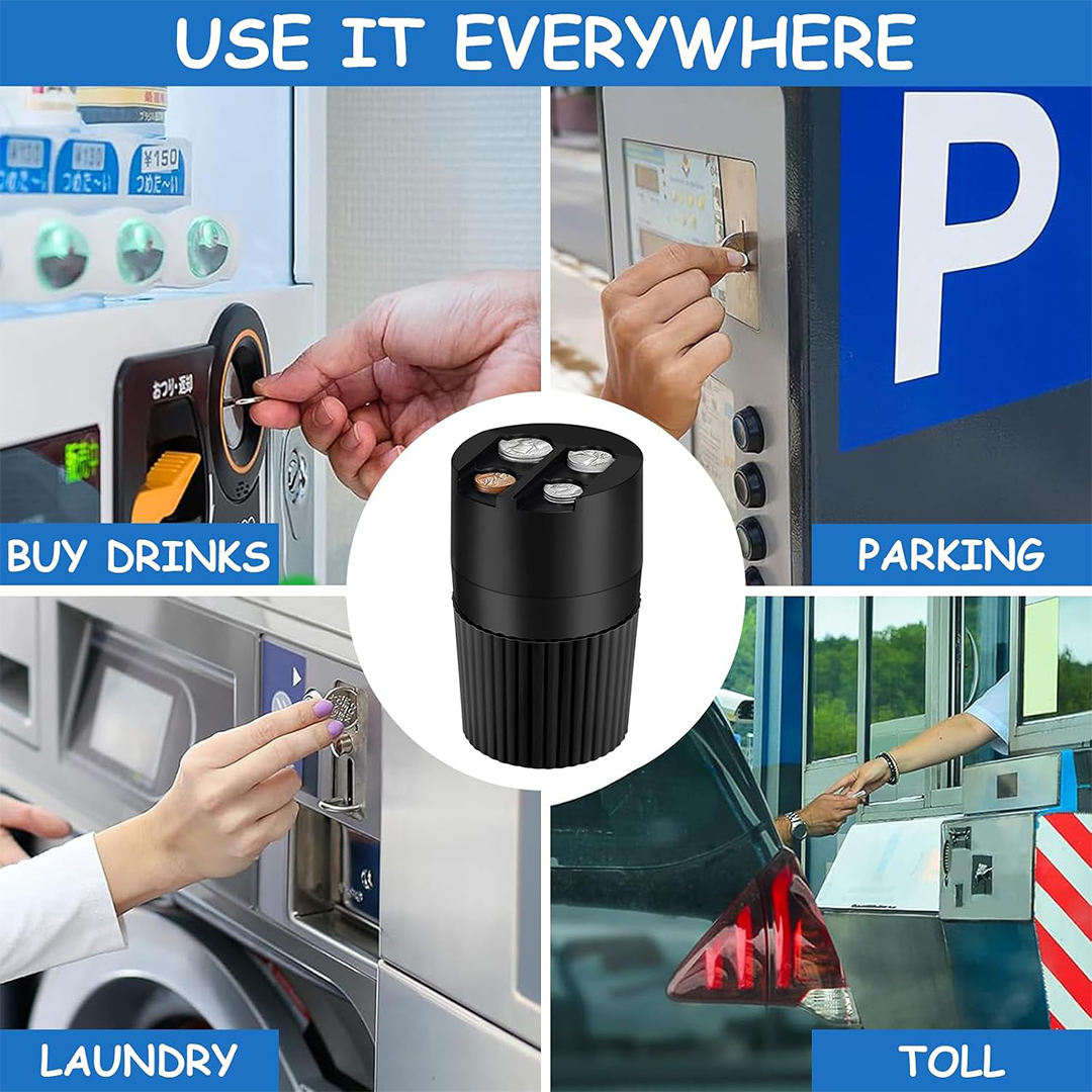 Zeyitian Car Coin Holder - Large Capacity Universal Change Organizer & Sorter