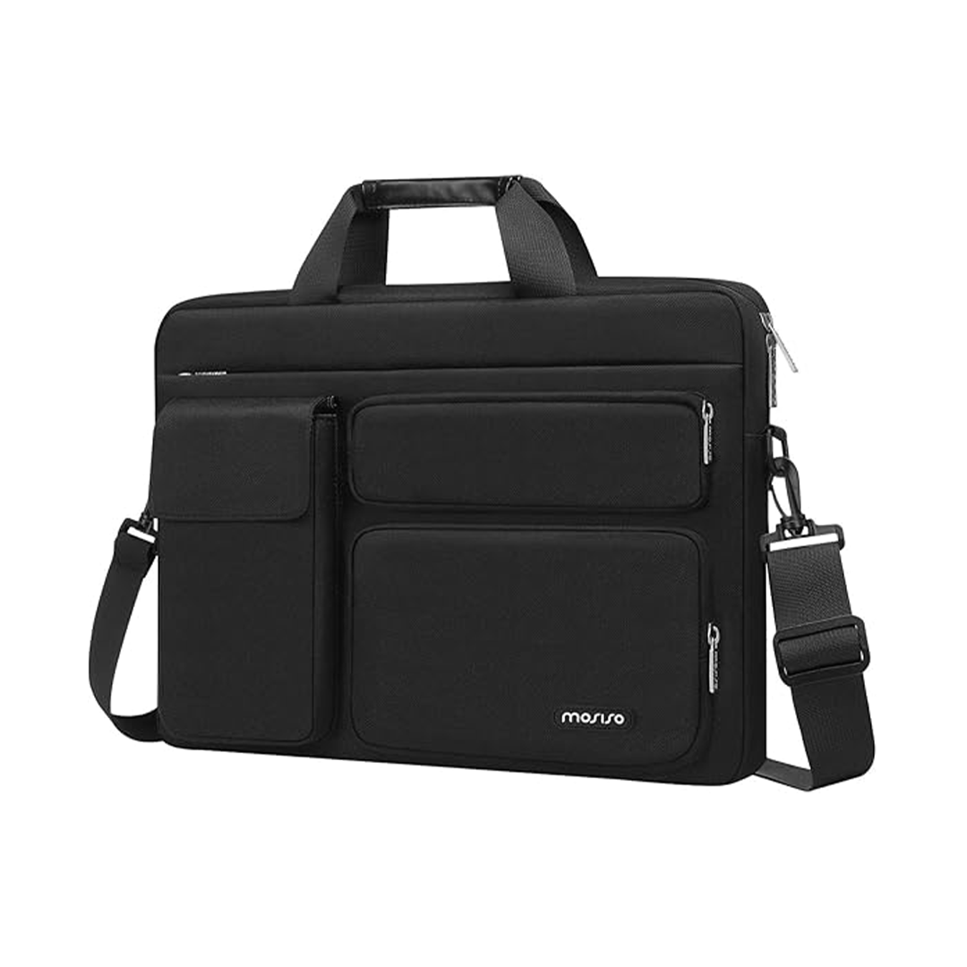 MOSISO Laptop Shoulder Messenger Bag for MacBook Pro 16 Inch and 1515.6 Inch Notebooks with Dual Raised Protection