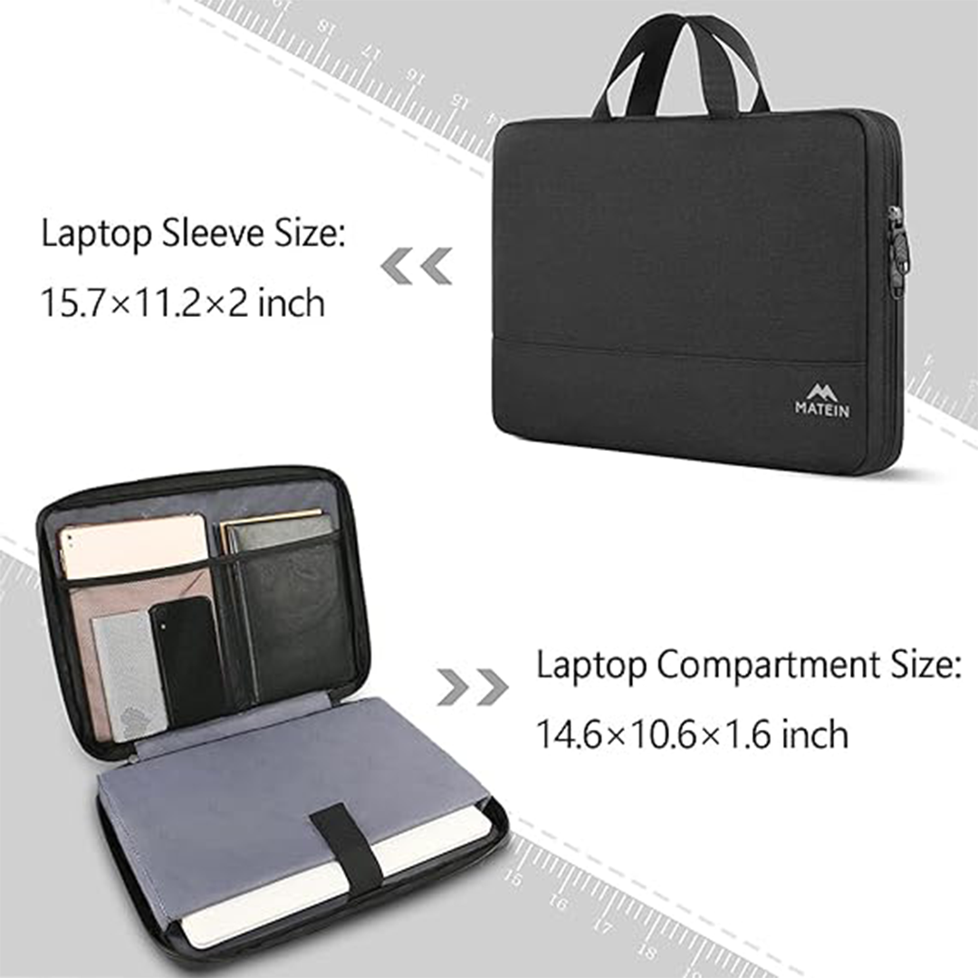 MATEIN Laptop Sleeve 15.6 Inch Laptop Case Waterproof Laptop Bag Protective Case with Handle Laptop Sleeve Notebook PC Case for 15-15 6 Inch