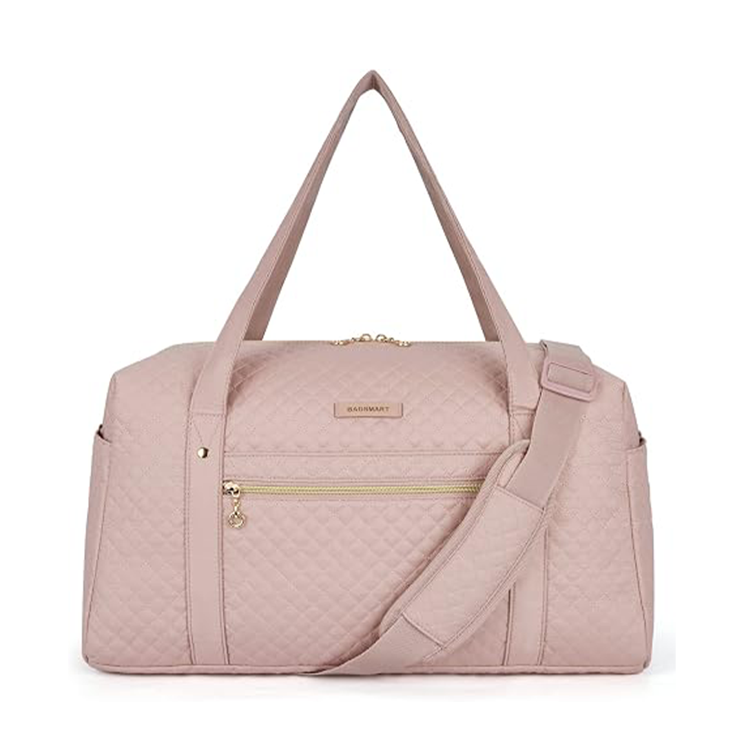 BAGSMART Travel Duffle Bag 31L Quilted Weekender Overnight Bag for Women with Laptop Compartment, Large Carry On Airport Bag with Wet Pocket