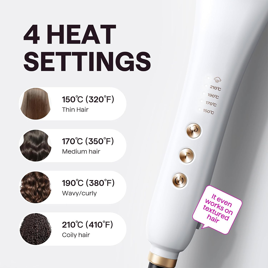 Wavytalk Pro Steam Straightener Brush 3-in-1 Steam Hair Straightening Brush, Reduces Damage & Nourishes Hair for Faster Straightening