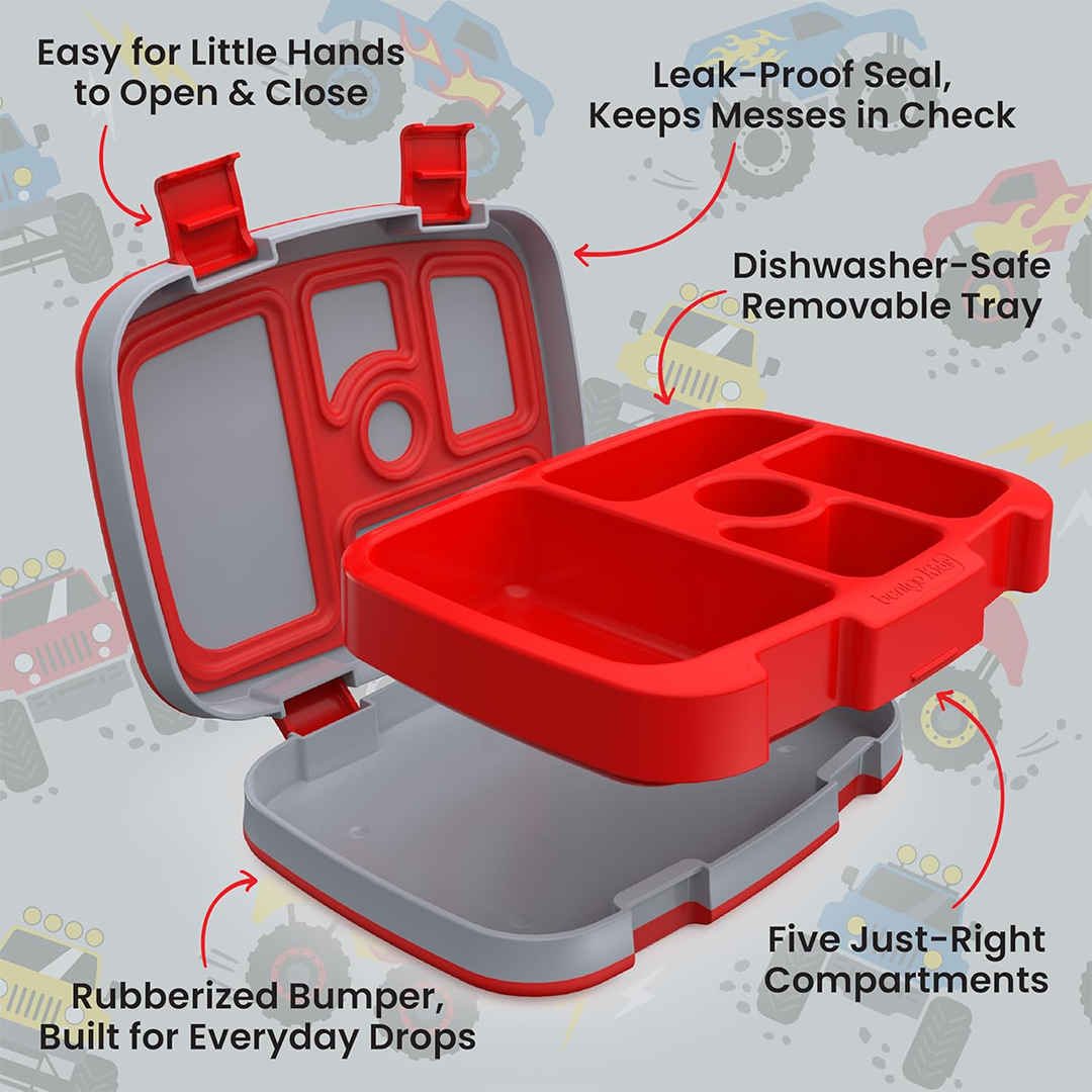 Bentgo Kids Prints Lunch Box - 5-Compartment Leak-Proof Bento Box