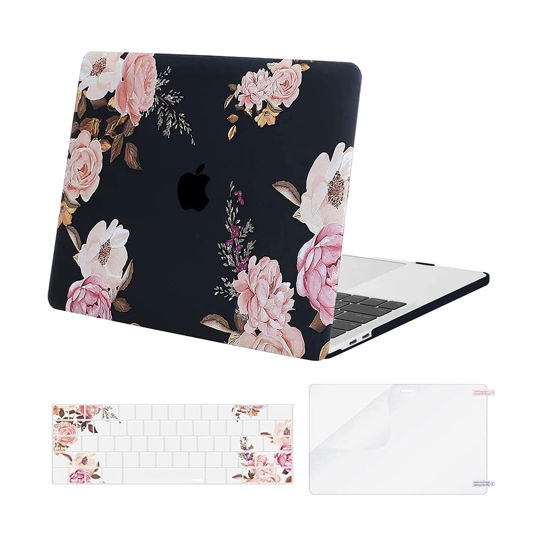 MOSISO Hard Plastic Case for MacBook Pro 13" - Compatible with M2 2023, 2022, 2021-2016 & M1 - Peony Color