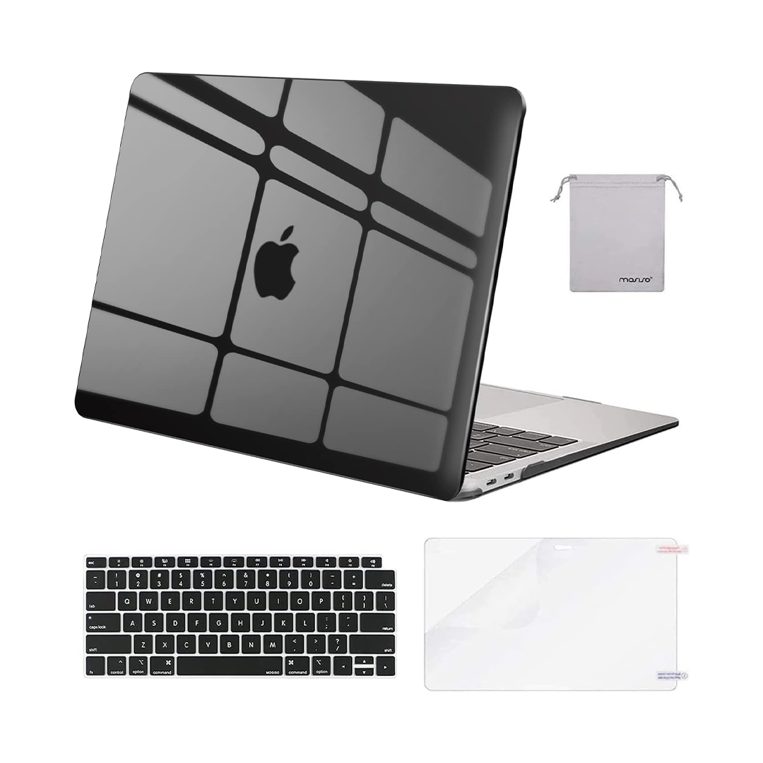 MOSISO Compatible with MacBook Air 13 inch Case 2022, 2021-2018 Release A2337 M1 A2179 A1932 Retina Display Touch ID, Plastic Hard Shell&Key