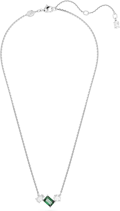 Swarovski Mesmera Pendant Mixed Cuts Green Rhodium Plated Elegant Crystal Necklace for Women