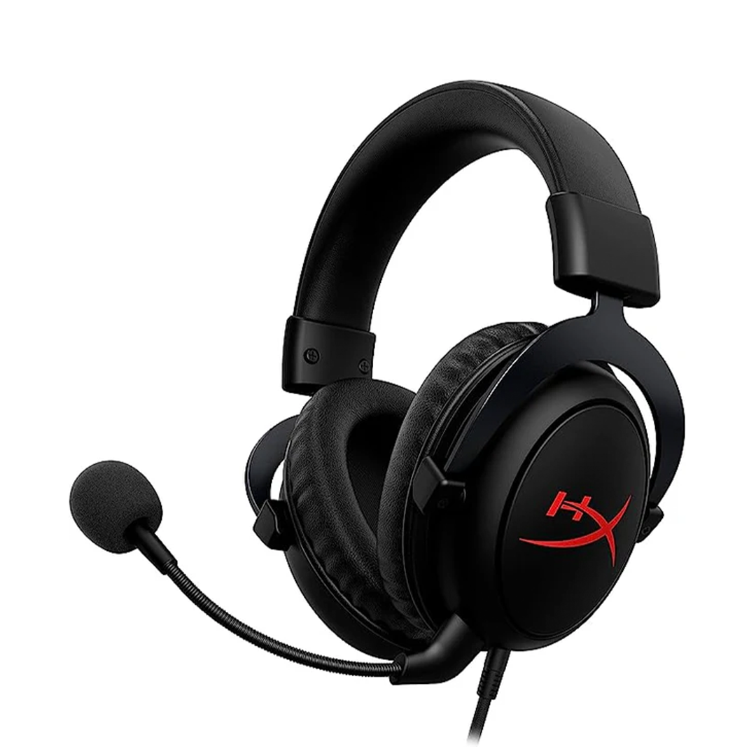 سماعة ألعاب HyperX Cloud Core ستريو سلكية مزودة بميكروفون للكمبيوتر الشخصي والدردشة الصوتية والبث المباشر