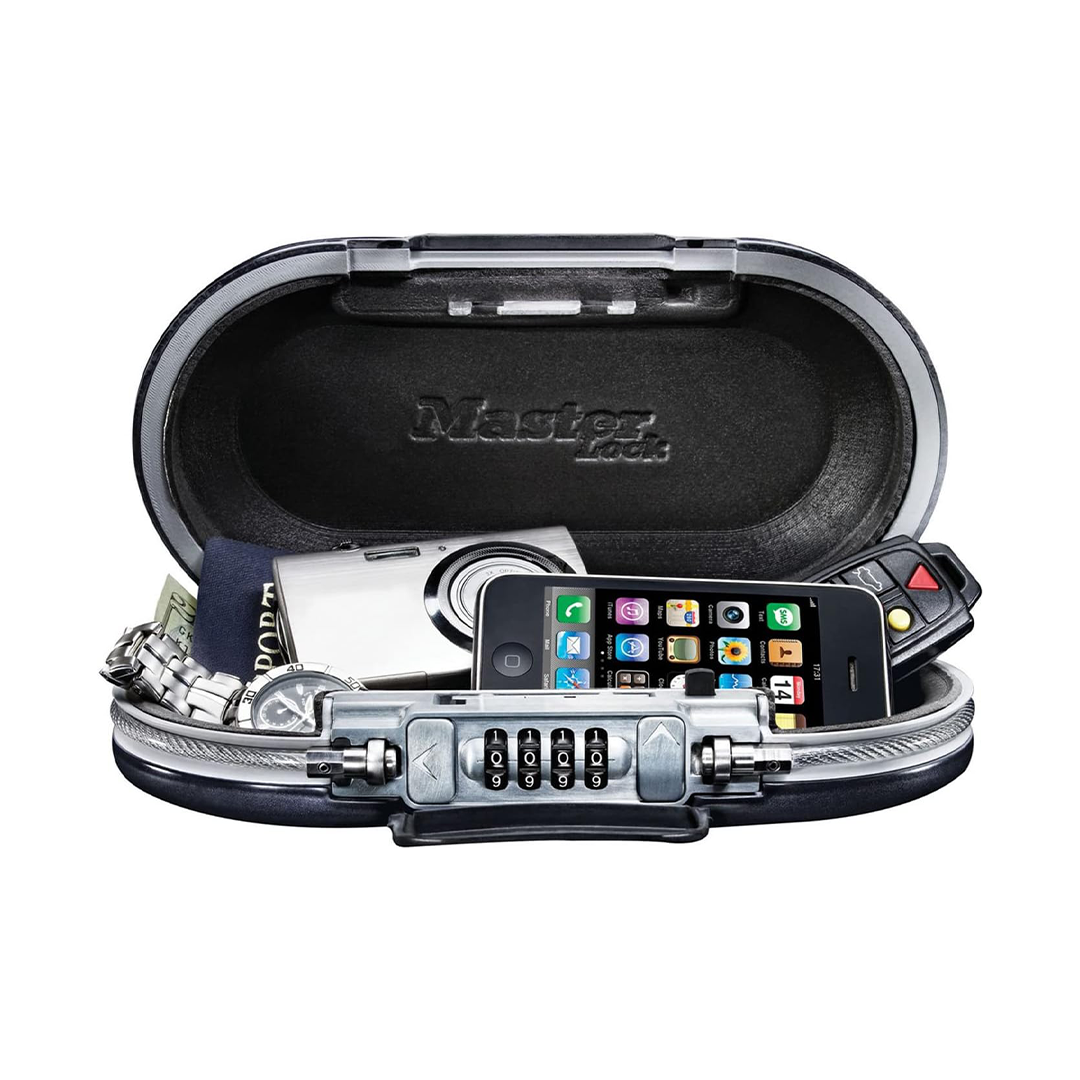 Master Lock 5900D Portable Safe Set Your Own Combination Lock Box 9 17 32 Inch Wide Gunmetal Grey