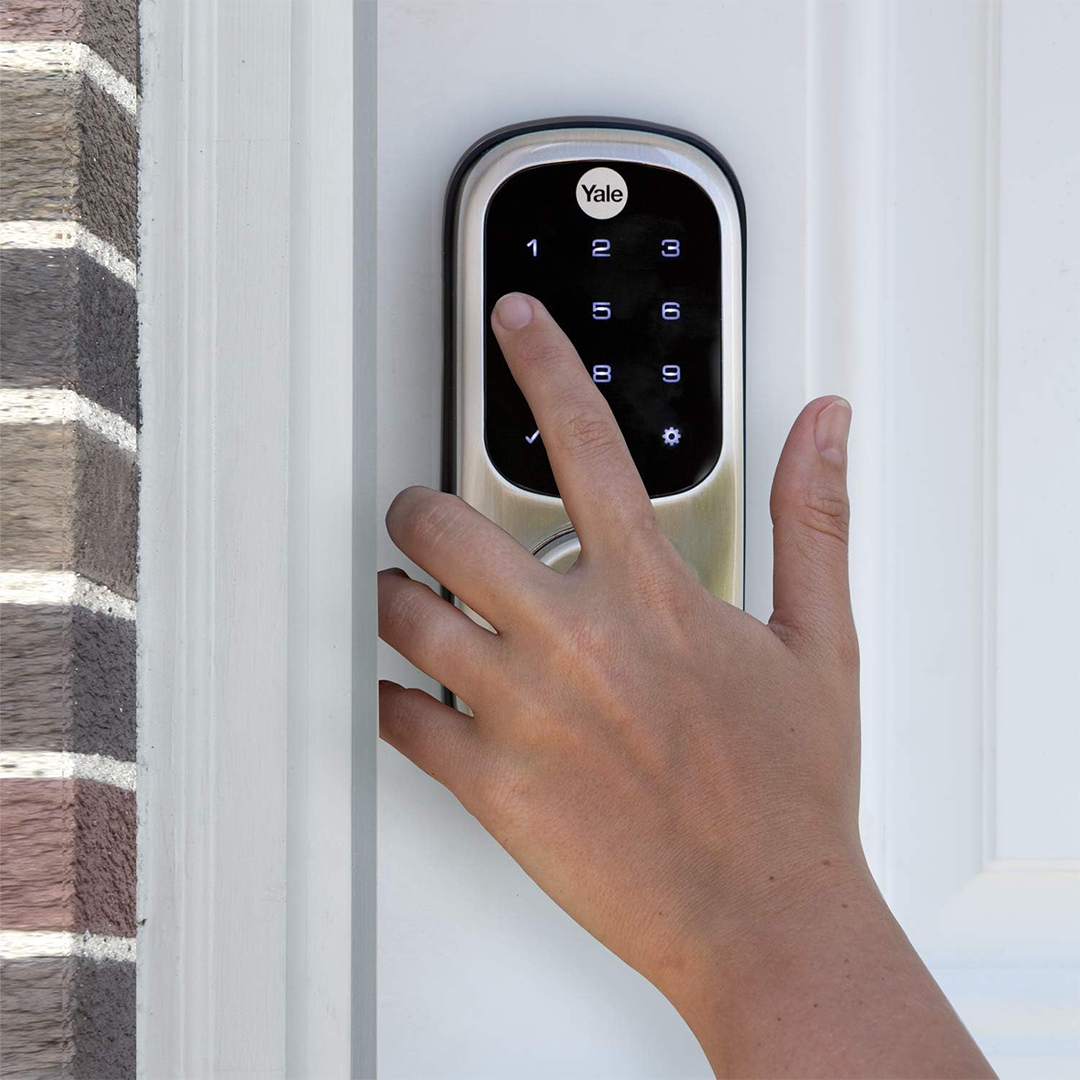 Yale Assure Lock Deadbolt Wi-Fi Smart Lock with Touchscreen Keypad, Remote Access & Backup Key (Satin Nickel)
