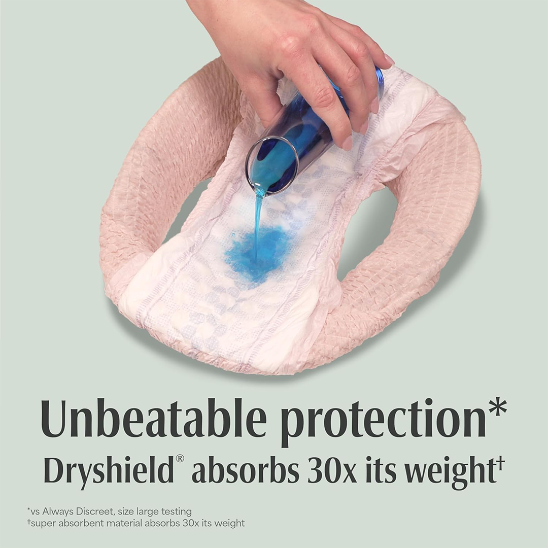 Depend Fresh Protection Adult Incontinence Underwear for Women Disposable Maximum Absorbency Fit-Flex, Medium (30 Count, Blush)