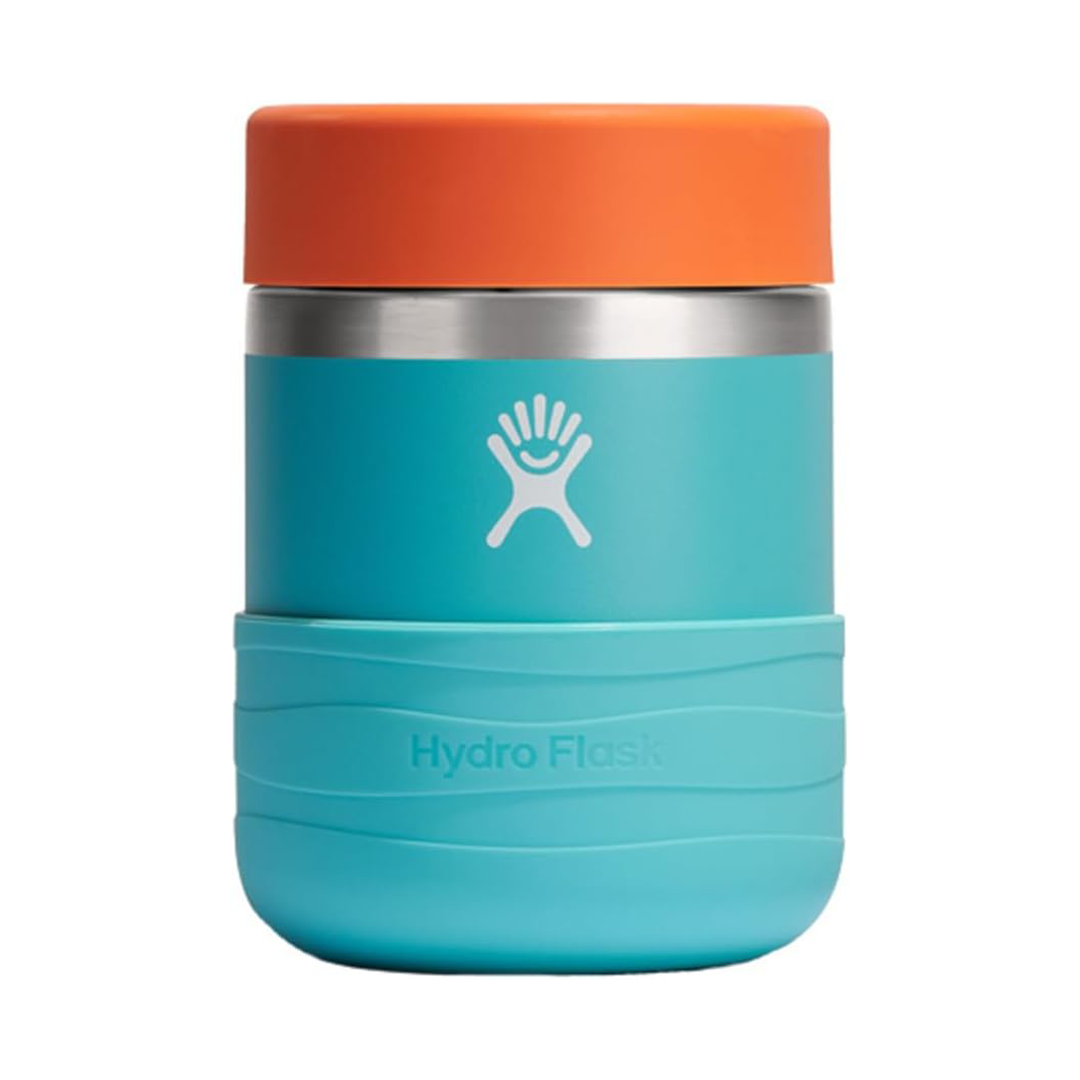 وعاء طعام معزول من Hydro Flask بسعة 12 أوقية للوجبات الخفيفة والغداء للأطفال، عازل مزدوج الجدران بتفريغ الهواء (أزرق بخاخ البحر)