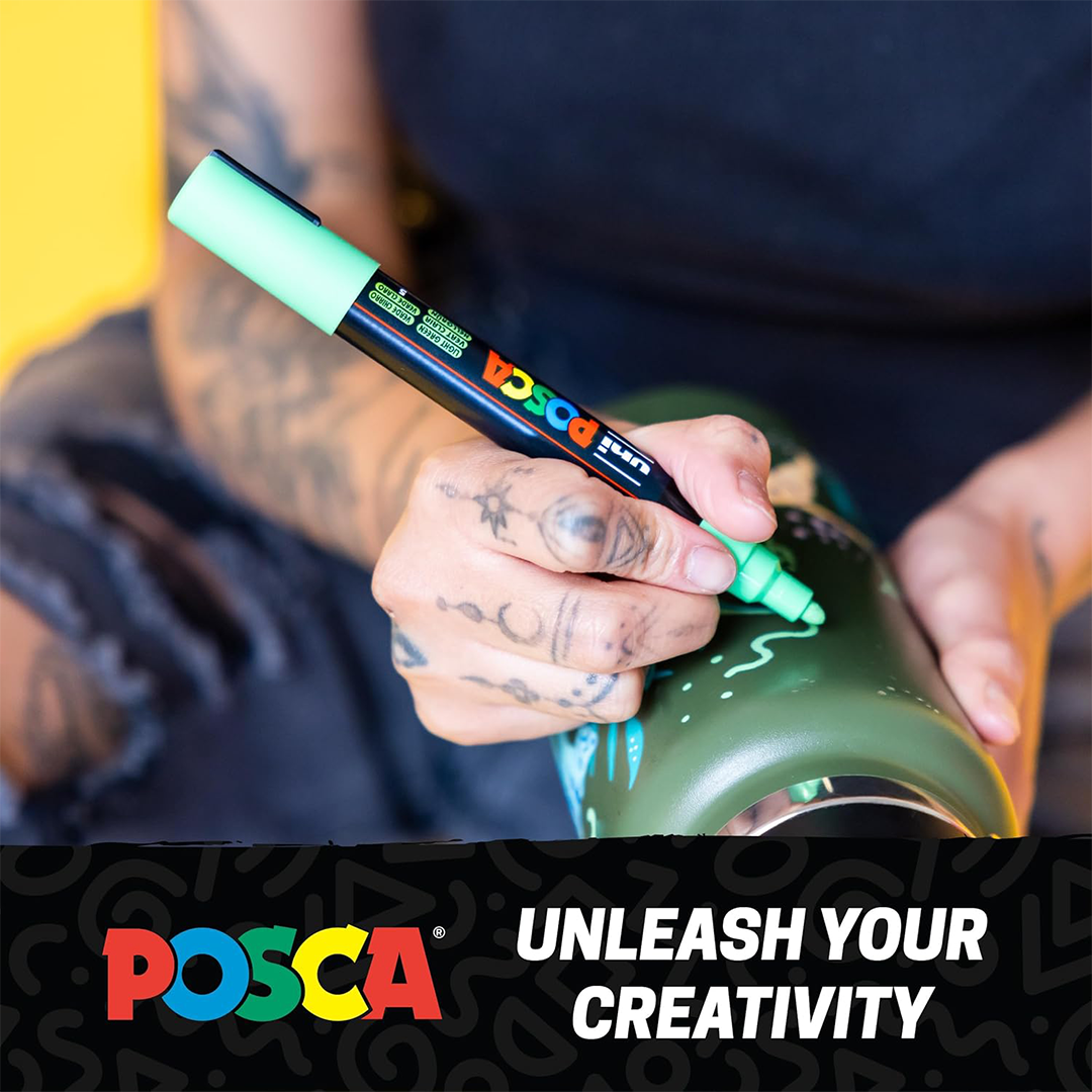 POSCA Uni-POSCA PC-1M Paint Marker Pen - Extra Fine Point, Set of 12 (PC-1M12C)