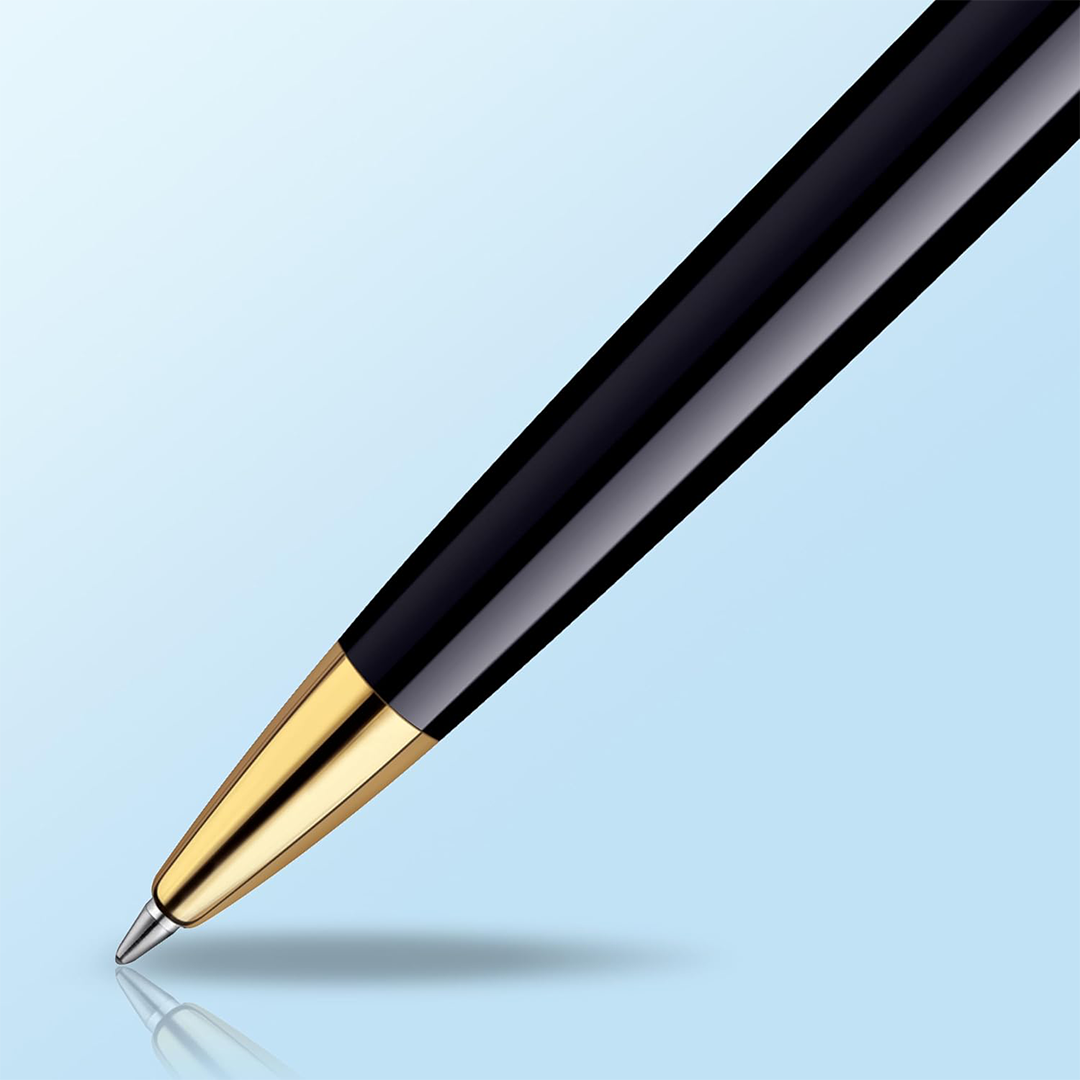 Waterman Hemisphere Ballpoint Pen | Gloss Black & 23k Gold Trim