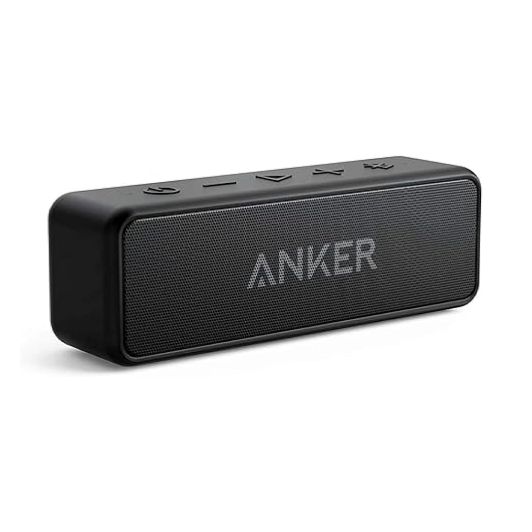 Anker SoundCore 2 Bluetooth Speaker with Dual Drivers, Strong Bass, Waterproof, 24-Hour Playtime