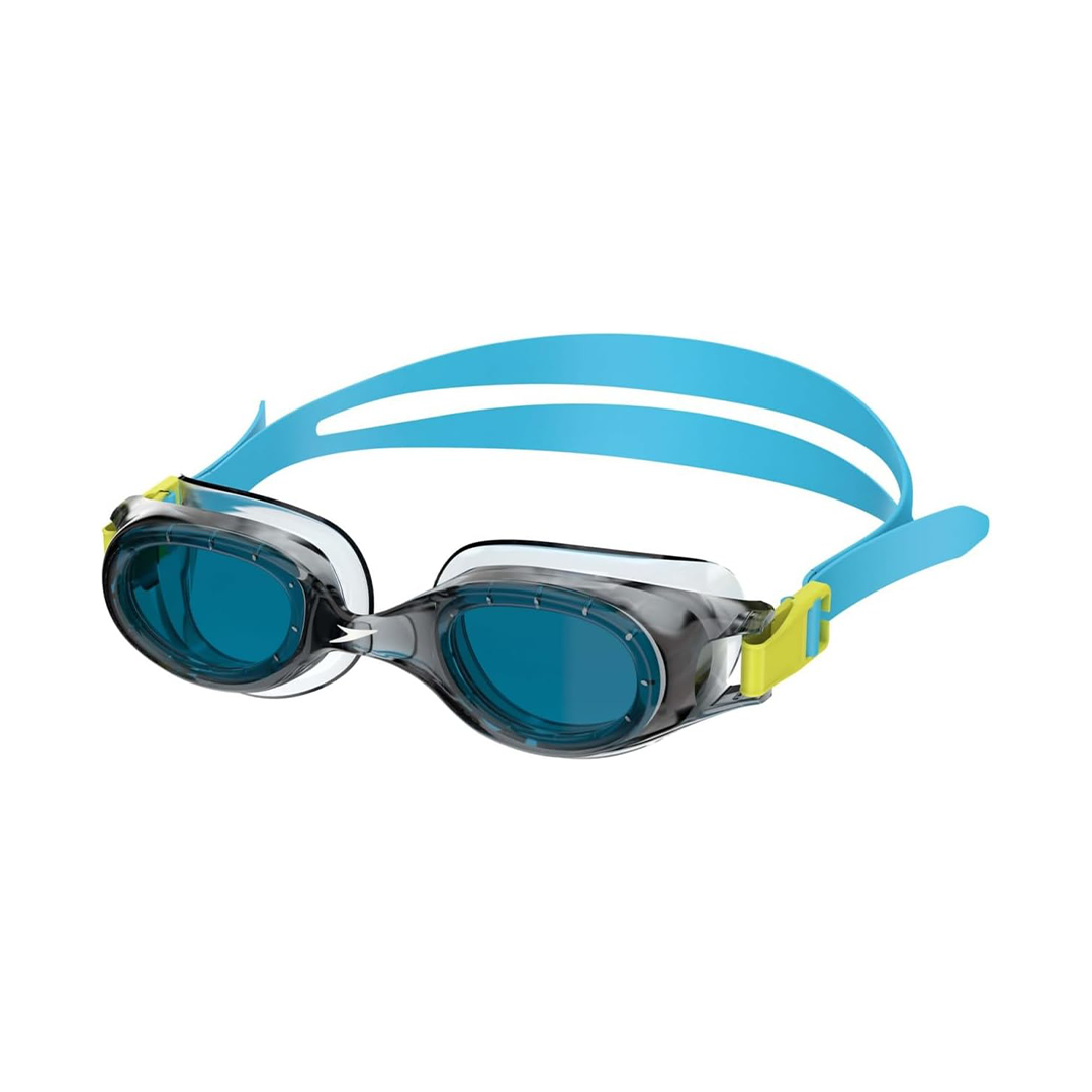 Speedo Hydrospex Swim Goggles Unisex Child Ages 6 to 14 Grey Blue