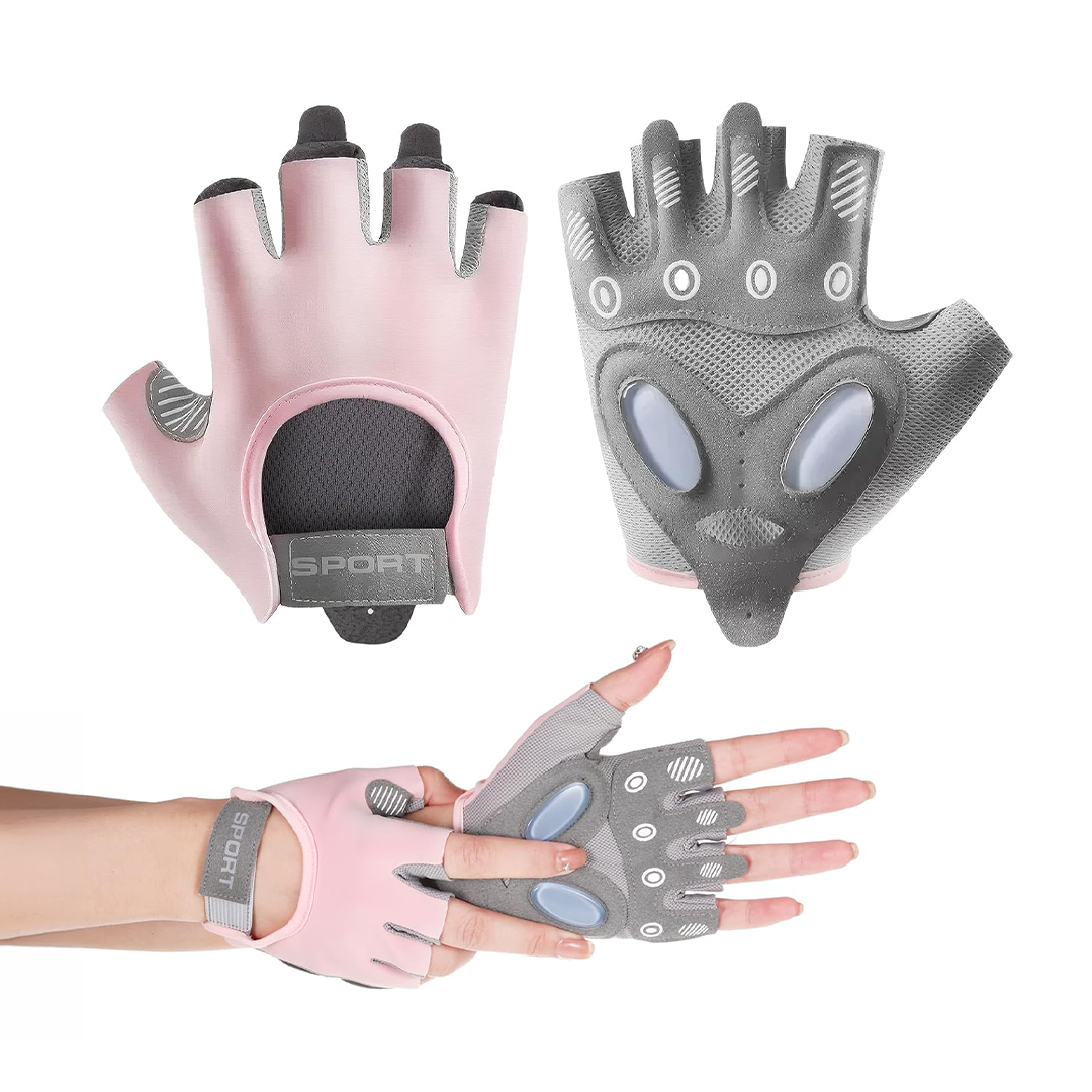 Gym Gloves for Men & Women Workout Gloves with Silicone Non-Slip Grip & Padded Palm