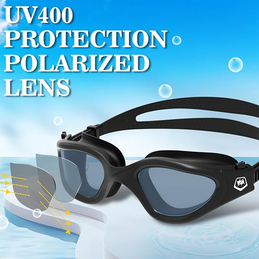 WIN.MAX Polarized Swimming Goggles for Adults Anti-Fog, UV Protection, Leak-Resistant Swim Goggles for Men, Women & Teens