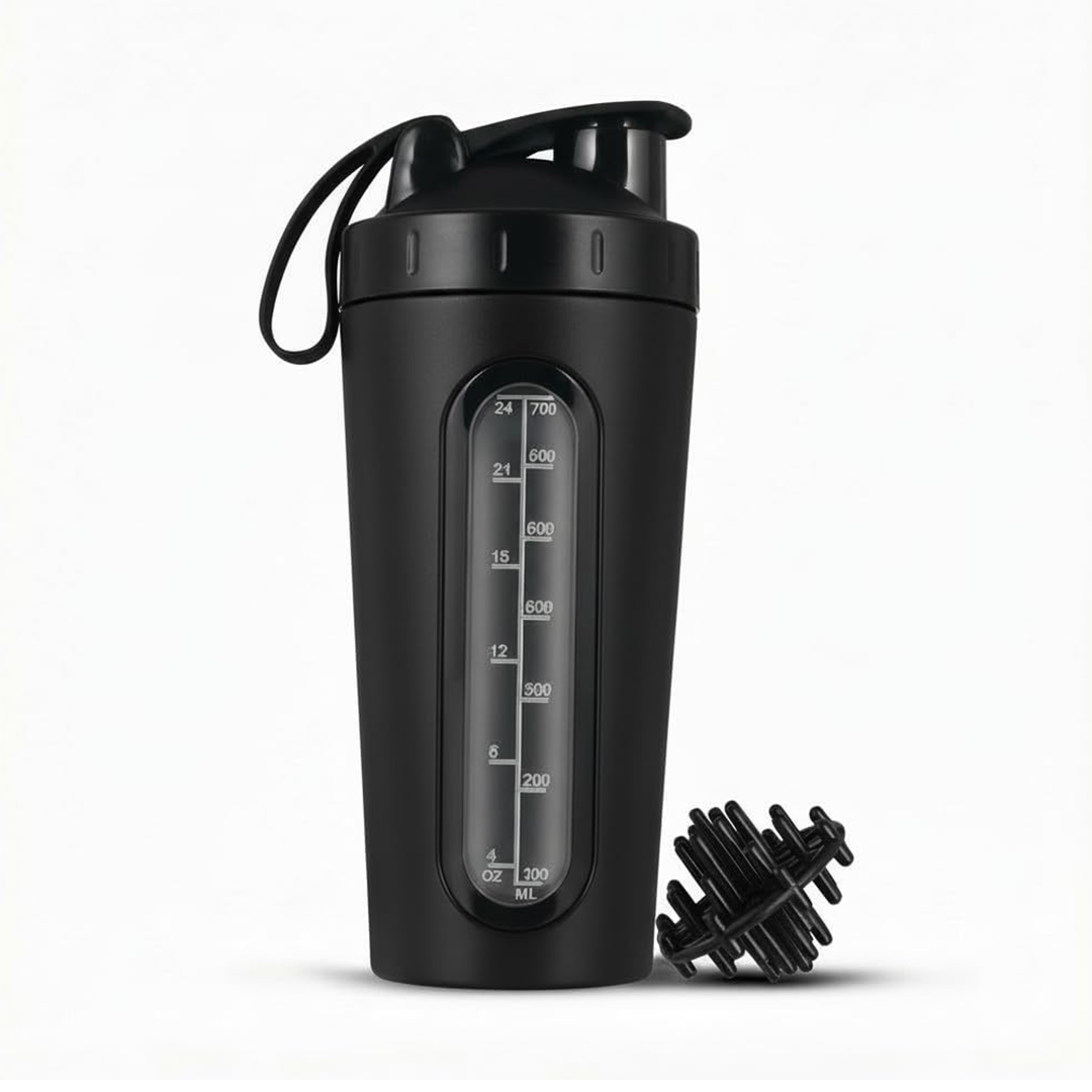 CIRCUIT GREEN 700ml Stainless Steel Protein Shaker Bottle Leak-Proof Gym Mixer