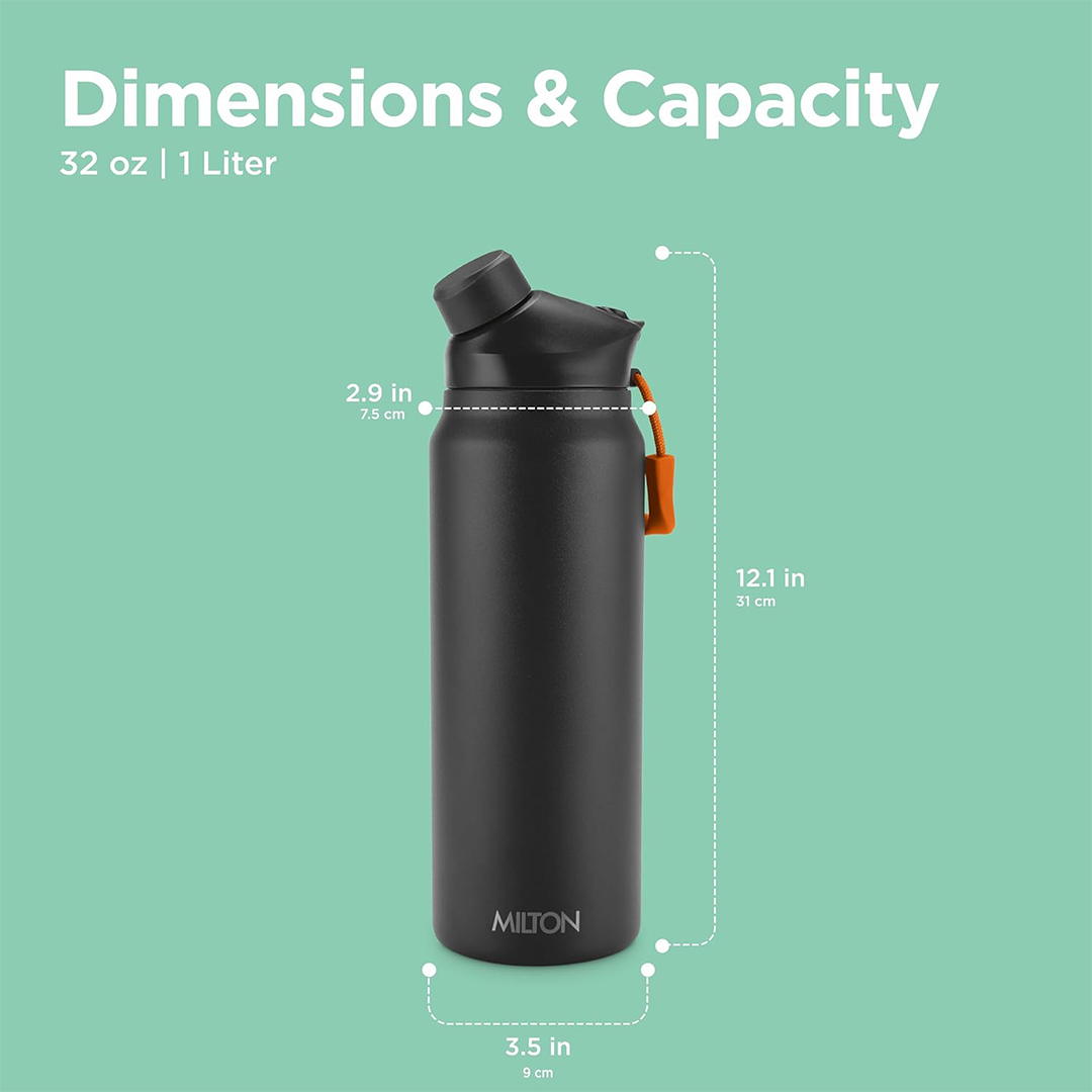 Milton 24oz Stainless Steel Insulated Water Bottle Hot & Cold Vacuum Flask